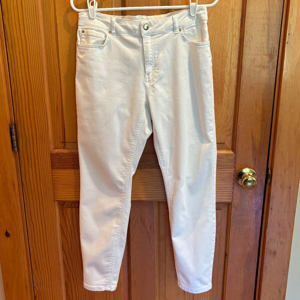 Ellen Tracy Women's White Denim Skinny Pants/Jeans, Size: 10